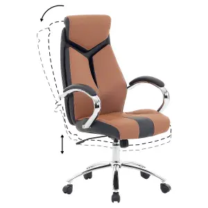 Beliani Industrial Office Chair Brown FORMULA