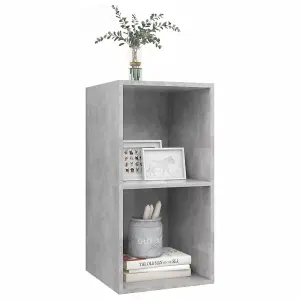 Berkfield Wall-mounted TV Cabinet Concrete Grey 37x37x72 cm Engineered Wood