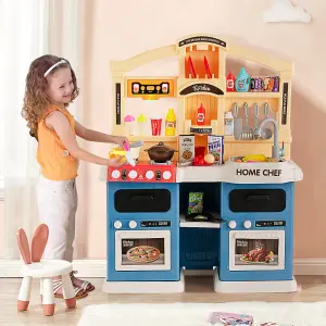 Costway 69PCS Kids Play Kitchen Children Pretend Role Play Toy Set Simulated Food Age 3+