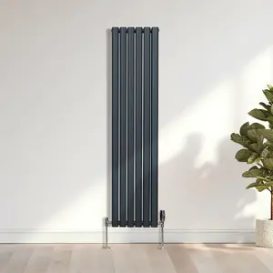 Oval Radiator - 1600 x 360mm - Anthracite