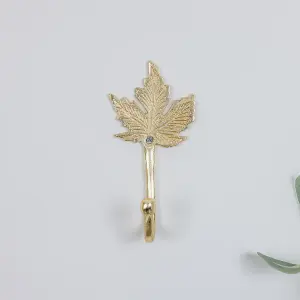 Melody Maison Gold Maple Leaf Wall Hook