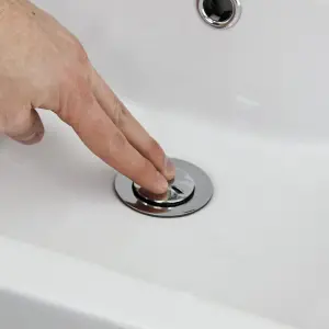 Universal Chrome Slotted Click Clack Popup Basin Waste (With Overflow)