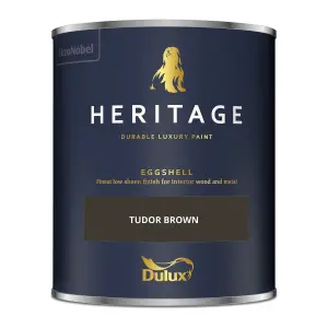 Dulux Trade Heritage Tudor Brown Eggshell Wall paint, 750ml