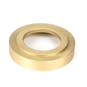 Satin Brass Round Thumbturn Set (Art Deco)