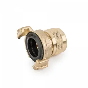 Solid brass screw tight onto 1/2"hose professional geka type claw fitting as used by professionals