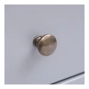 Biccari 1 Drawer Bedside Table Brass Knob