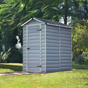 Palram - Canopia Skylight 6x4 ft Apex Dark grey Plastic Shed with floor