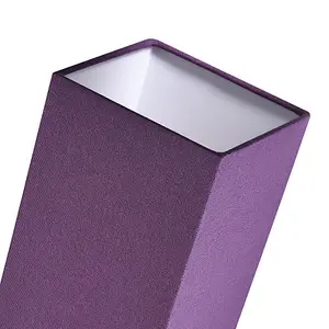 Contemporary and Stylish Vivid Purple Linen Fabric Tall Rectangular Lampshade