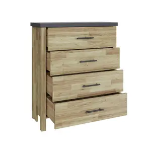 GFW Cascina 4 Drawer Chest Oak