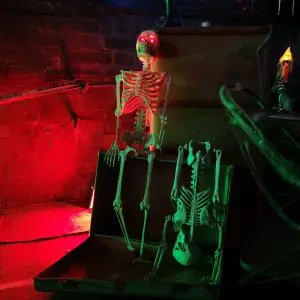 3ft Full Skeleton Halloween Decoration with LED Eyes