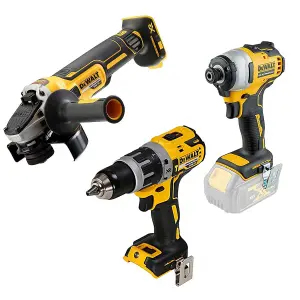 Dewalt DCK384 18v XR Brushless DCD796 Drill DCF887 Impact DCG405 Grinder Bare