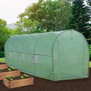 Polytunnel Greenhouse - 5m x 2m with Racking