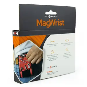 MagWrist Blue Magnetic Wristband for Screws, Nails, Drill Bits - Ideal for Carpentry, DIY, Electrician, Mechanic Work Gadget