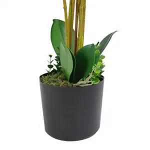 85cm Artificial Deluxe Bush Orchid - White