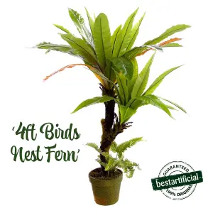 Best Artificial 120cm 4ft Birds Nest Fern Plant