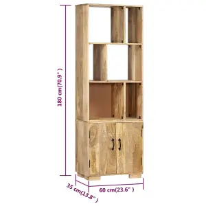 Berkfield Bookshelf 60x35x180 cm Solid Mango Wood