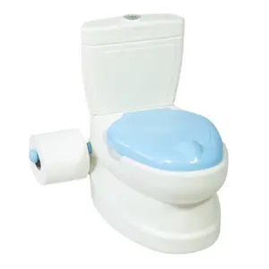 Kids Potty Training Toilet Seat with Flush Sound & Light Portable Easy Clean Removable Pot & Seat