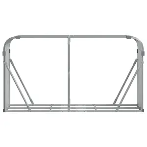 Log Holder Light Grey 180x45x100 cm Galvanised Steel