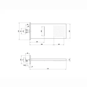 ENKI Milan Chrome Square Dual Overhead Thermostatic Shower Set SH0019