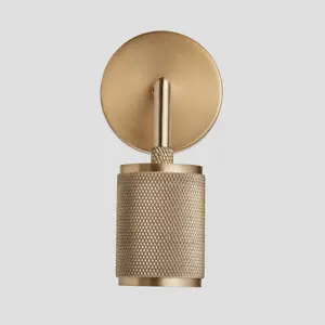 Industville Knurled Edison Wall Light, Brass