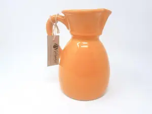 Rustiqua Hand Dipped Terracotta Kitchen Dining Curvy Jug Burnt Orange (H) 19cm