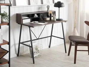 Home Office Desk Dark Wood HARISON