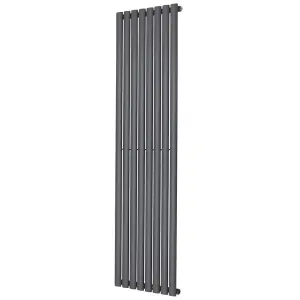 Right Radiators 1800x472mm Vertical Single Oval Column Designer Radiator Anthracite