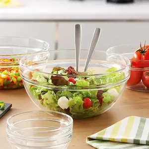 Queensway Home & Dining 2.5L Single Chef's Tempered Glass Salad Mixing Baking Serving Bowl