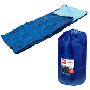 Single Outdoor Sleeping Bag With Carry Bag Ideal For Camping