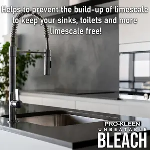 Pro-Kleen Unbeatable Bleach - Kills Germs and Bacteria - Removes Odours, Prevents Limescale & Removes Stains 5L