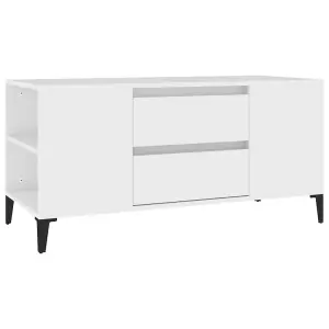 Berkfield TV Cabinet White 102x44.5x50 cm Engineered Wood