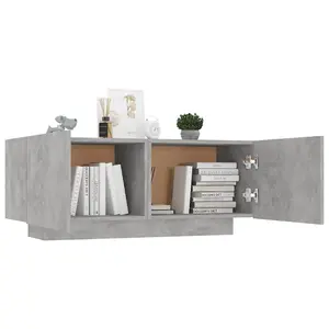 Berkfield TV Cabinet Concrete Grey 100x35x40 cm Engineered Wood