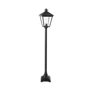 Elstead Turin Outdoor Pillar Lantern Black, E27