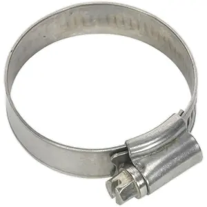 10 PACK Stainless Steel Hose Clip - 32 to 44mm Diameter - Hose Pipe Clip Fixing