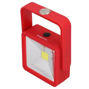 3 Watt COB Inspection Lamp Light Magnetic Folding Handle 200 Lumens Red