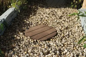 Akor Deckstone Concrete Garden Stepping Stone Brown Oak 460mm Pack of 25