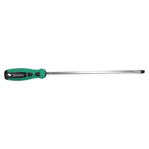 9.5mm x 300mm Slotted Flat Headed Screwdriver with Magnetic Tip Rubber Handle