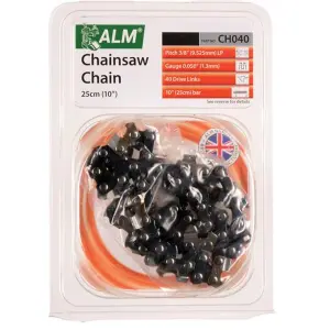 ALM Manufacturing CH040 Chainsaw Chain 3/8in x 40 links 1.3mm - Fits 25cm Bars