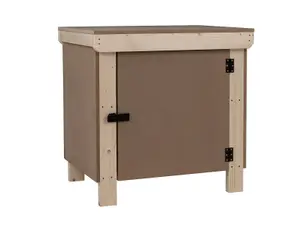 Wooden MDF Top Workbench With Lockable Cupboard (V.9) (H-90cm, D-70cm, L-90cm)