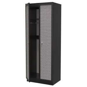 Cairo 2 Door Wardrobe in Smooth Black (Ready Assembled)