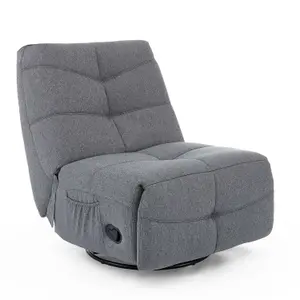 Austin Swivel & Rocker Manual Fabric Recliner Chair Grey