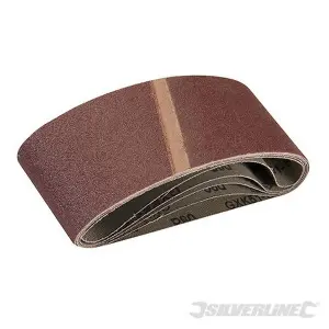 Silverline (870507) Sanding Belts 65 x 410mm 120 Grit Pack of 5