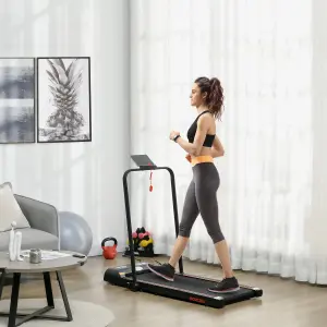 HOMCOM Foldable Walking Treadmill Aerobic Exercise Machine w/ LED Display