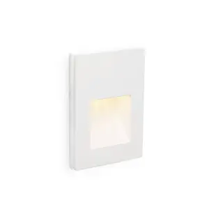 Luminosa Plas LED 1 Light Indoor Recessed Wall Light White Plaster