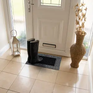 JVL Rico PVC Doormat 45x70cm - Pebbles