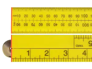 Faithfull 1M Folding Rule - Durable Yellow ABS Plastic for Precise Measurements