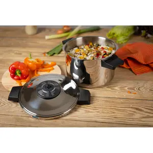 Kuhn Rikon Duromatic Neo Stainless Steel Pressure Cooker for All Hobs, Side Grips 3.5L / 20cm