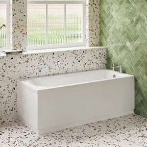 Dezine Alto 1600 x 700mm Single Ended Straight Bath