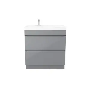 GoodHome Imandra Grey Freestanding Vanity unit & basin set - Includes Mila basin (W)804mm