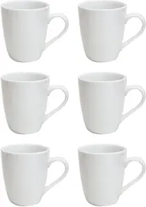 Argos Home Set Of 6 Porcelain Mugs - White